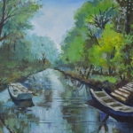 River Scene with Boats
