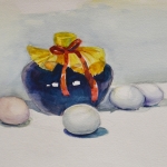 Still Life with Vase and Eggs