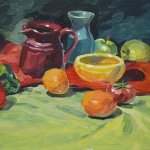 Still Life with Ceramics and Fruits