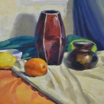 Still Life with Vase and Citrus