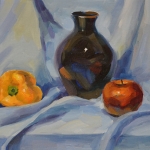 Still Life with Vase and Peppers